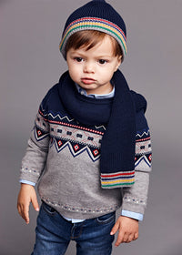 Maglioncino Jacquard Grigio