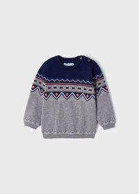 Maglioncino Jacquard Grigio