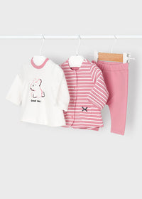 Tuta 3 Pezzi Imbottita Rosa