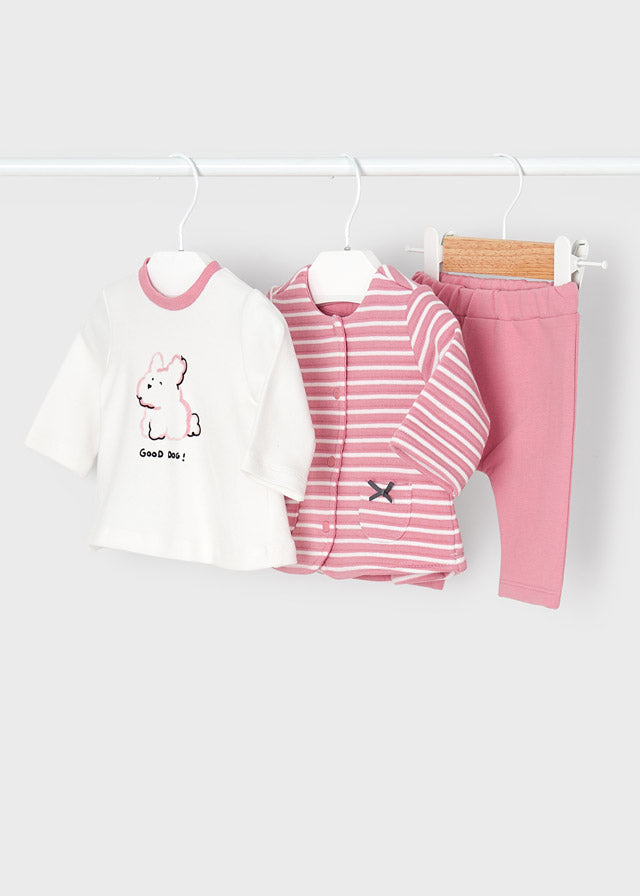 Tuta 3 Pezzi Imbottita Rosa