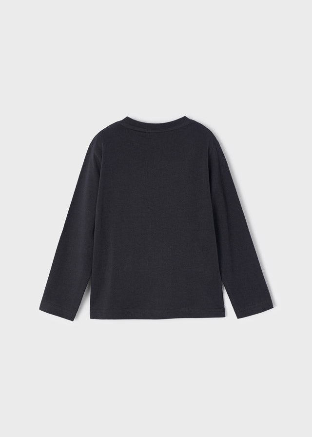 Maglietta Manica Lunga Orso Grigio