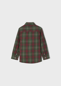 Camicia Manica Lunga Quadri Blu
