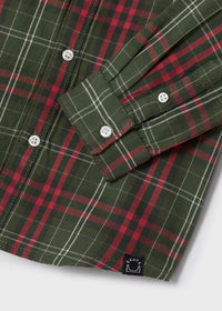 Camicia Manica Lunga Quadri Blu