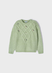 Maglioncino Jersey Ricamato Verde