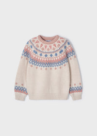 Maglioncino Jersey Jacquard Beige