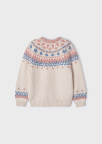 Maglioncino Jersey Jacquard Beige