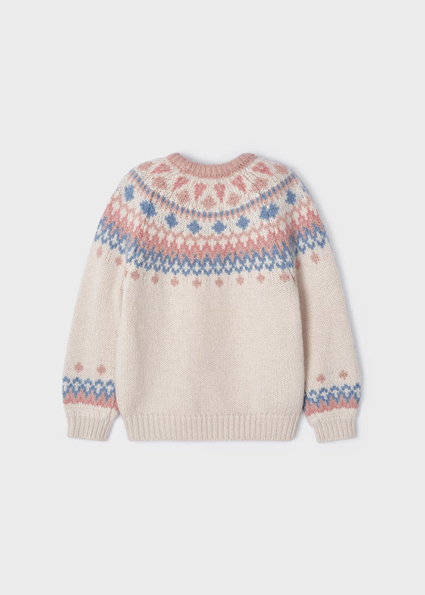 Maglioncino Jersey Jacquard Beige