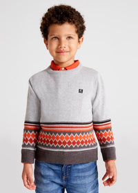 Maglioncino Jacquard Grigio
