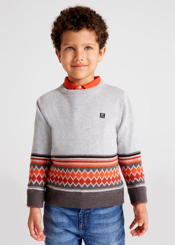 Maglioncino Jacquard Grigio