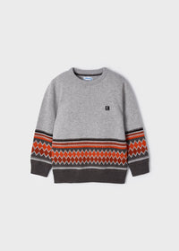 Maglioncino Jacquard Grigio