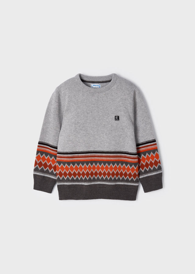 Maglioncino Jacquard Grigio