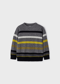 Maglioncino Jersey Righe Grigio