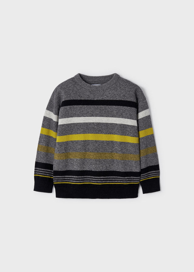 Maglioncino Jersey Righe Grigio