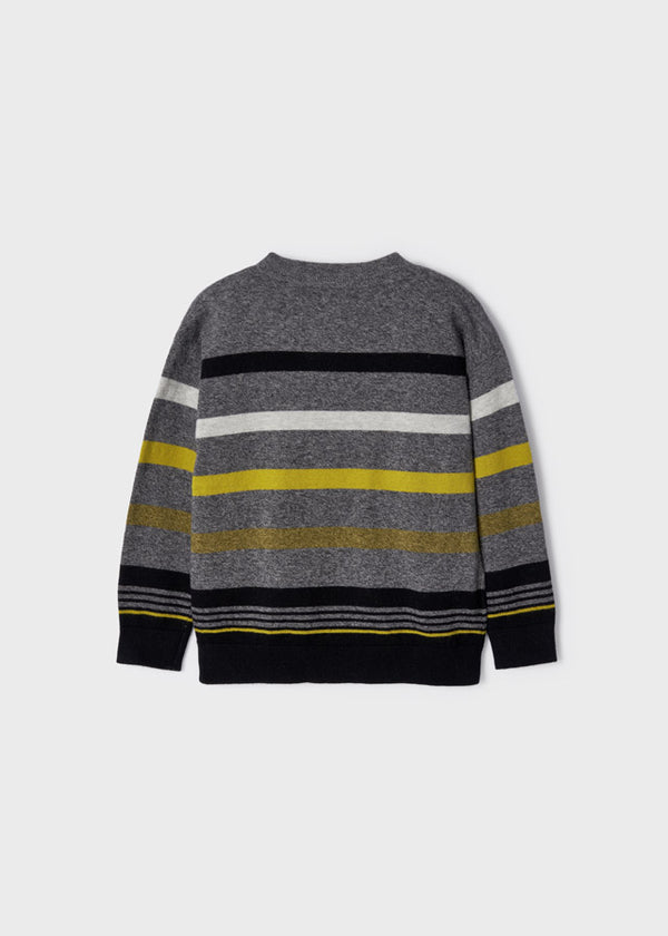 Maglioncino Jersey Righe Grigio