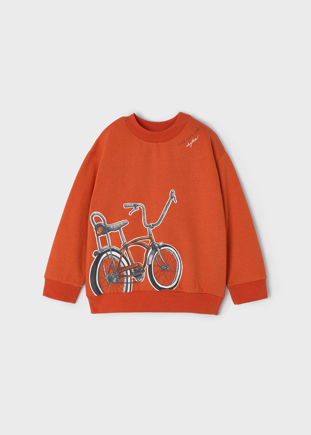 Felpa Con Bicicletta Rossa