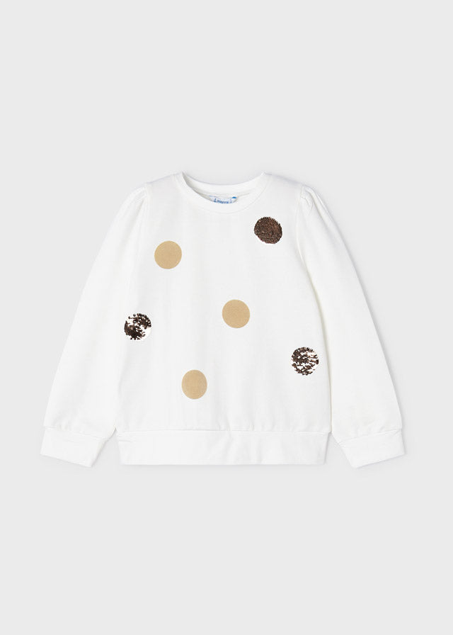 Pullover Bianco a Pois