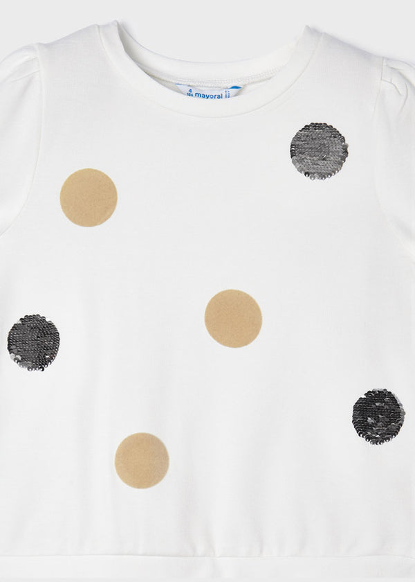 Pullover Bianco a Pois