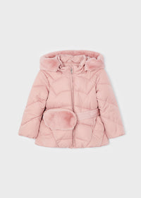 Giubbotto Marsupio Peloso Rosa