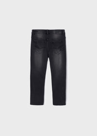 Pantalone Denim Rotto Straigh Nero