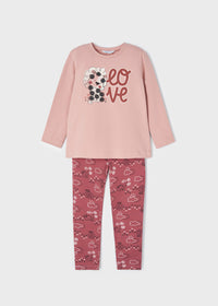 T-shirt + Leggins Rosa