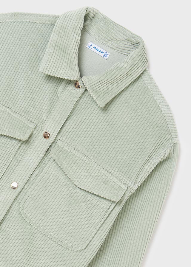 Overshirt Velluto a Costine Verde