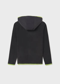 Felpa Pile Grigia Con Contrasti Lime
