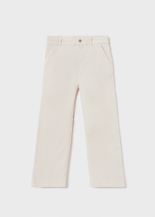 Pantalone in Velluto Beige