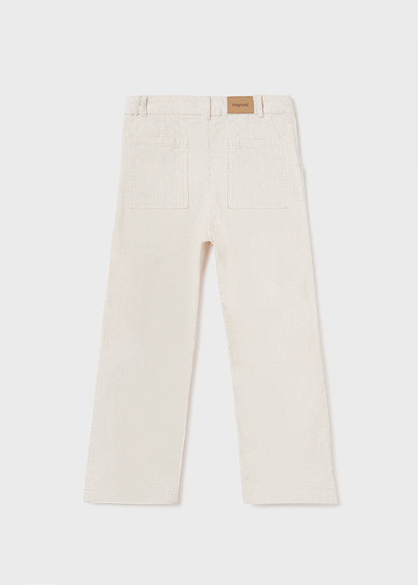 Pantalone in Velluto Beige
