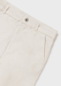 Pantalone in Velluto Beige