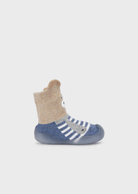 Calzino Orsetto Con Suola Blu