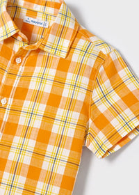 Camicia in Lino con Quadri Gialli