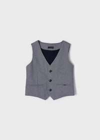 Gilet Lino Tailoring Azzurro