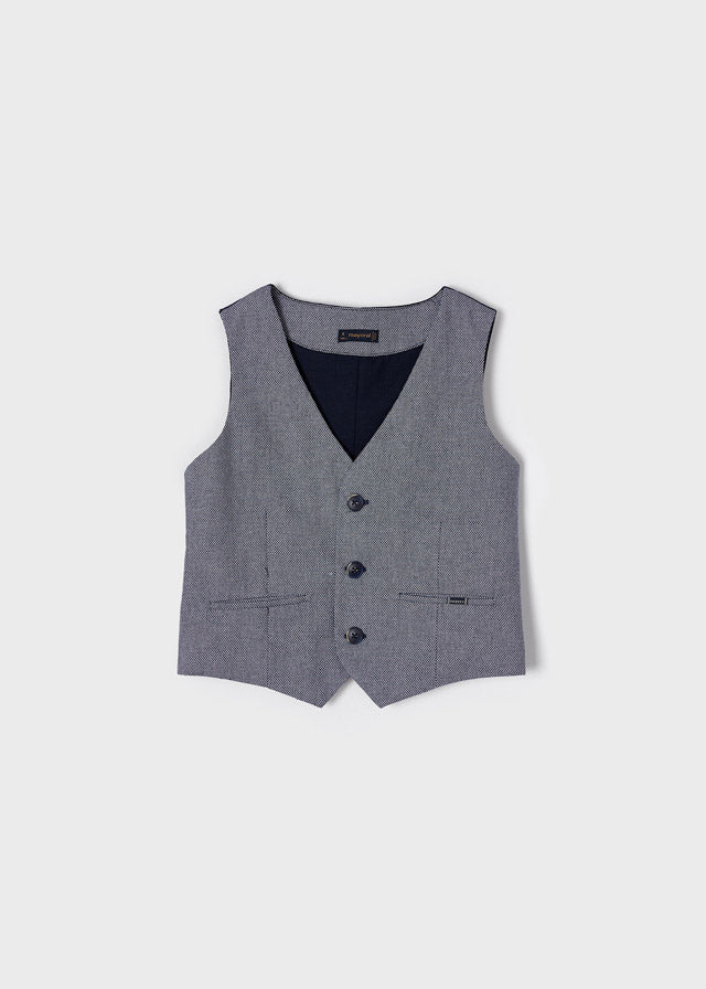 Gilet Lino Tailoring Azzurro