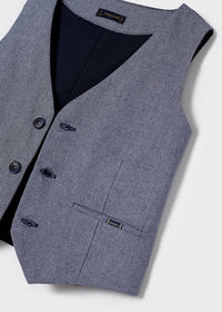 Gilet Lino Tailoring Azzurro