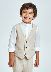 Gilet Lino Tailoring Beige