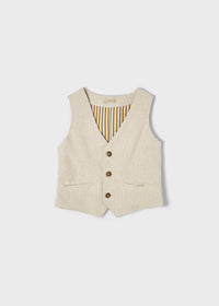 Gilet Lino Tailoring Beige