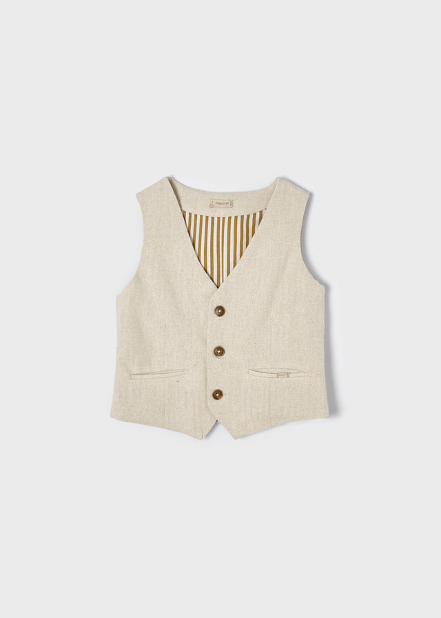 Gilet Lino Tailoring Beige