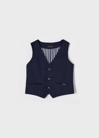 Gilet Lino Tailoring Blu