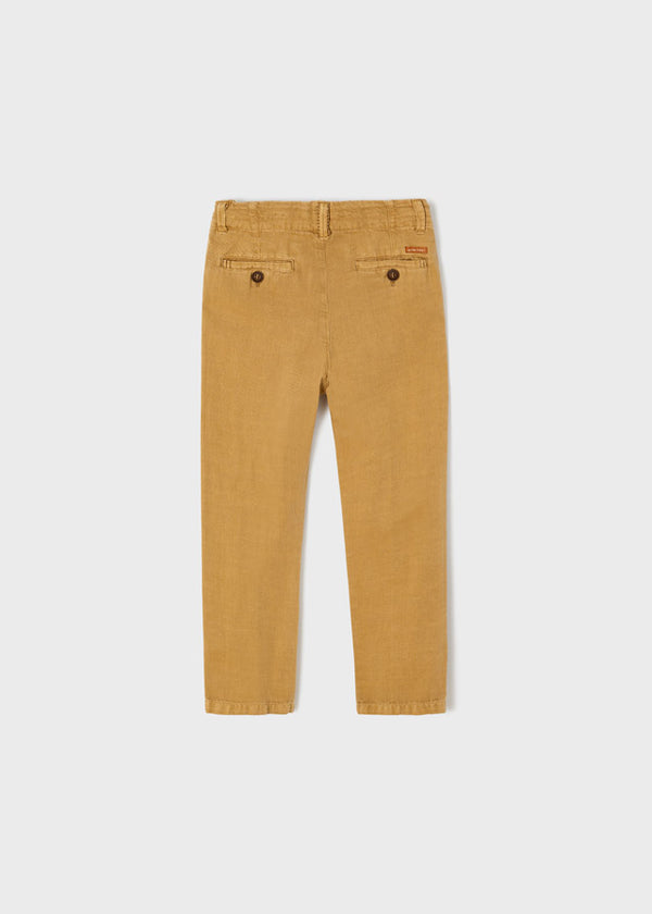 Pantalone Lino Twill Camel