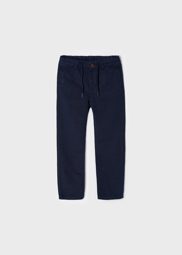 Pantalone Lino Twill Blu