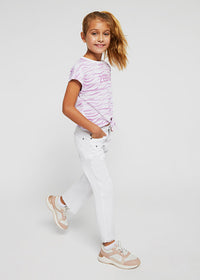 Pantalone Bianco Cropped Twill Girl