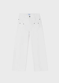 Pantalone Bianco Cropped Twill Girl