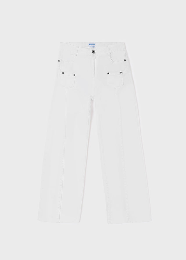 Pantalone Bianco Cropped Twill Girl