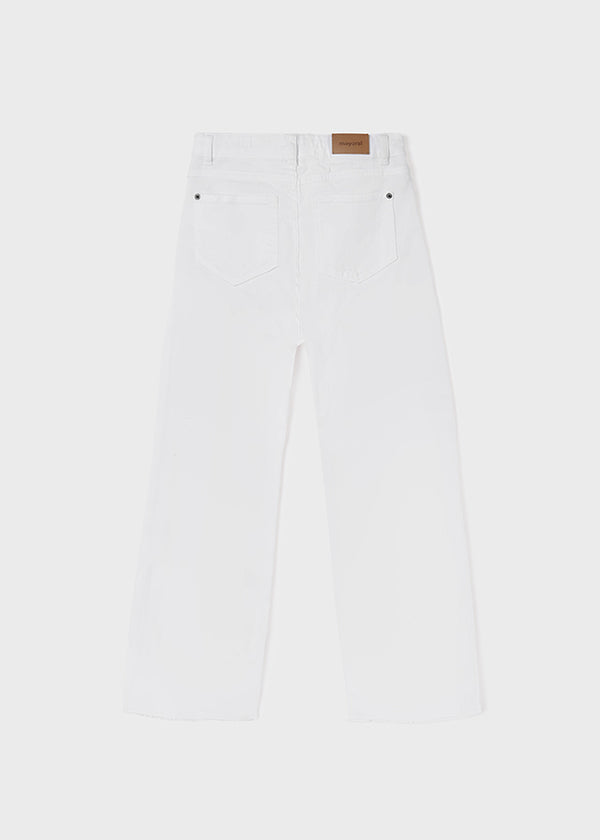 Pantalone Bianco Cropped Twill Girl