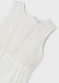 Vestito Bianco Elegante Bambula