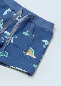 Pantalone Corto Felpa Stampa Oceano