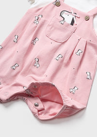 Tutina Salopette Corta Fascia rosa cipri