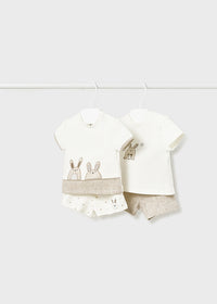Comp 4 Pezzi Corto Beige