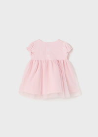 Vestito Coordinato Tulle Rosa Baby