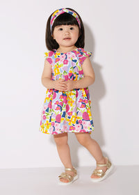 Vestito Stampato Fascia Multicolor